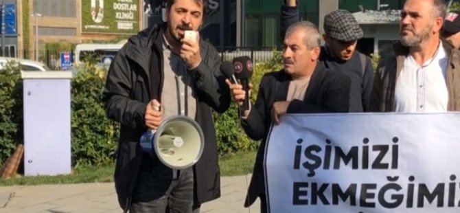 ÜSKÜDAR BELEDİYESİ TARAFINDAN İŞTEN ATILAN İŞÇİLER EYLEM YAPTI