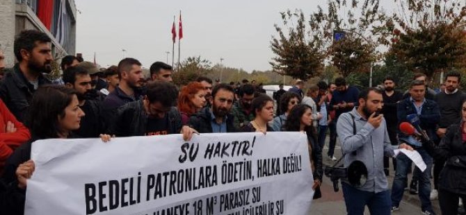 HALKEVLERİ İBB'NİN SU ZAMMINI PROTESTO ETTİ