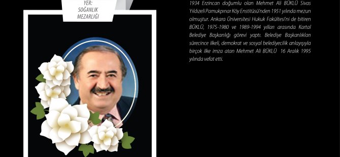 MEHMET ALİ BÜKLÜ MEZARI BAŞINDA ANILACAK