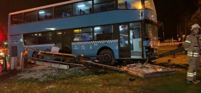 KARTAL'DA HALK OTOBÜSÜ DURAĞA DALDI YARALILAR VAR!