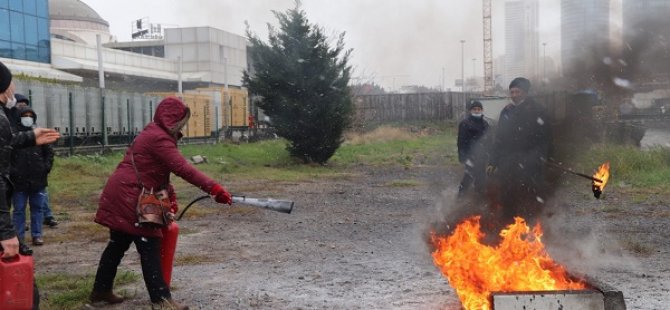 TAMGA ULUSLARARASI ARAMA KURTARMA DERNEĞİ'NDEN YANGIN SÖNDÜRME TATBİKATI