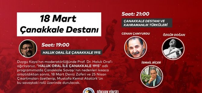 ÇANAKKALE ZEFARİ'NİN 106. YIL DÖNÜMÜ KARTAL'DA KAHRAMANLIK DESTANIYLA KUTLANACAK