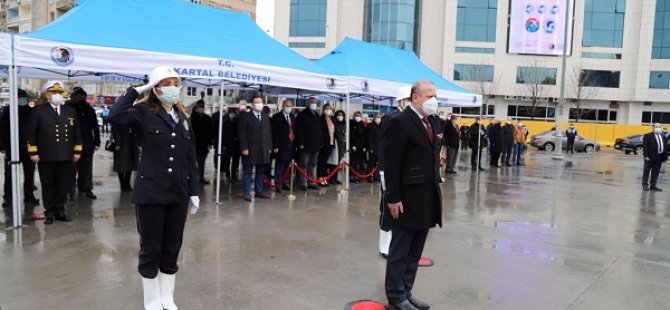 ÇANAKKALE ZAFERİNİN 106. YIL DÖNÜMÜ KARTAL'DA TÖRENLERLE KUTLANDI