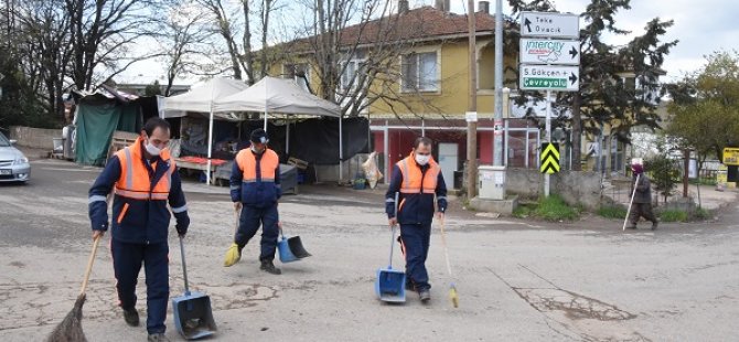 GÖÇBEYLİ'DE TOPLU TEMİZLİK ÇALIŞMASI