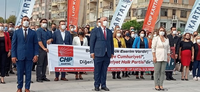 CHP'NİN 98. KURULUŞ YIL DÖNÜMÜ KARTAL'DA TÖRENLERLE KUTLANDI