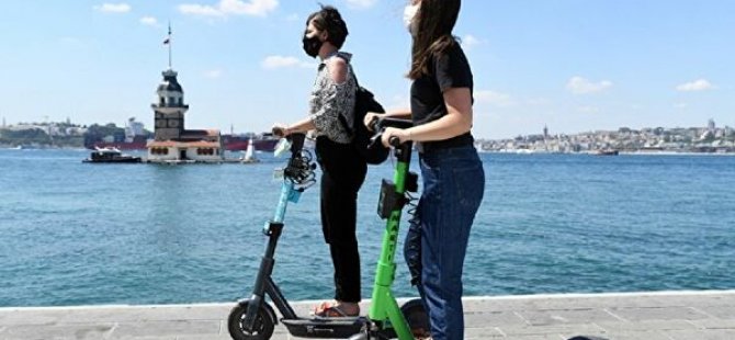 İSTANBUL'DA SCOOTER SÜRÜCÜLERİ  CEZA YEMEKTEN KAÇAMADI