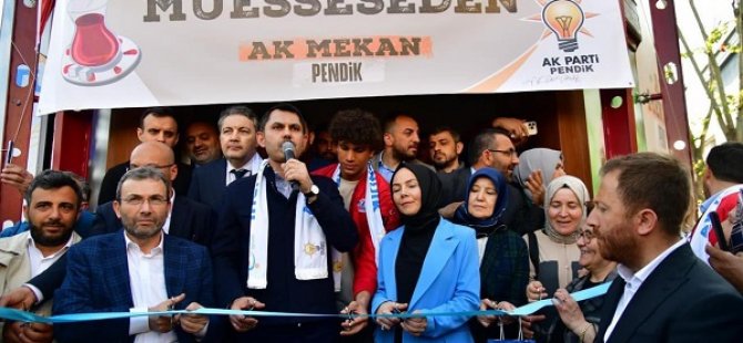 AK PARTİ İSTANBUL1.BÖLGE  MİLLETVEKİLİ ADAYI MURAT KURUM PENDİK'TE AK MEKAN'IN AÇILIŞINA KATILDI