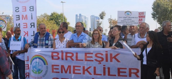 BİRLEŞİK EMEKLİLER SENDİKASI KARTAL ŞUBE BAŞKANLIĞI'NDAN  EMEKLİ MAAŞI ZAM PROTESTOSU