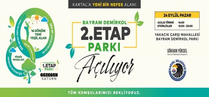 KARTAL’IN EN BÜYÜK PROJESİ ‘BAYRAM DEMİRKOL PARKI’ TAMAMLANDI