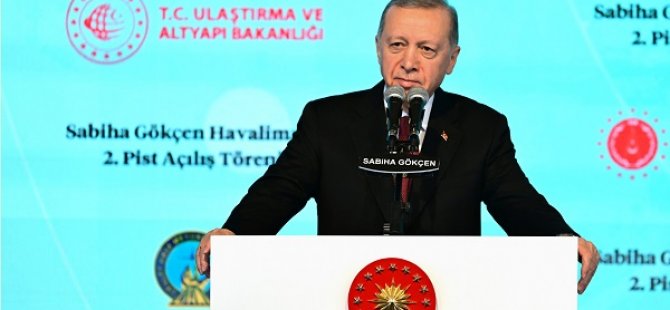 CUMHURBAŞKANI ERDOĞAN SABİHA GÖKÇEN HAVALİMANI'NIN 2. PİSTİNİ AÇTI