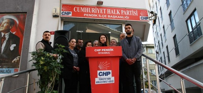 CUMHURİYET HALK PARTİSİ  PENDİK İLÇE BAŞKANLIĞI TERÖRÜ KINADI