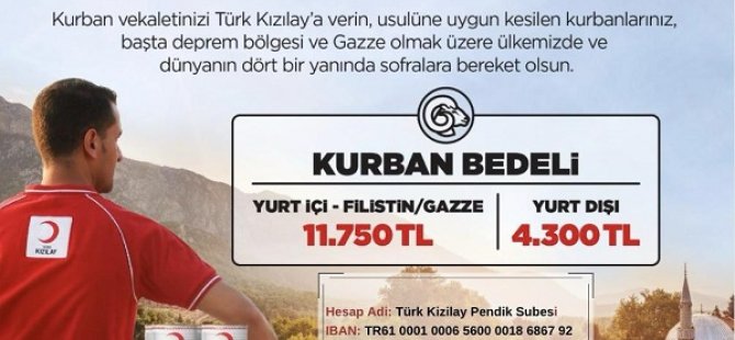 PENDİK KIZILAY ŞUBESİNDEN  KURBAN BAĞIŞI KAMPANYASI