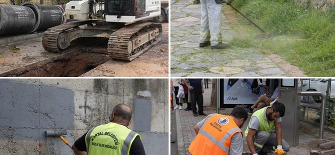 KARTAL BELEDİYESİ EKİPLERİ UĞUR MUMCU MAHALLESİ’NDE ÇALIŞMALARINI SÜRDÜRÜYOR