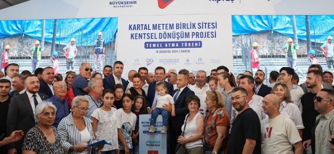 İBB BAŞKANI EKREM İMAMOĞLU KARTAL'DA 1100 KİŞİLİK METEM SİTESİ'NİN TEMEL ATMA TÖRENİNE KATILDI