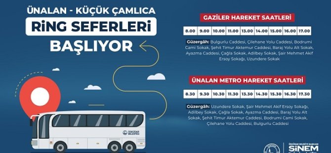 ÜSKÜDAR’DA ÜNALAN - KÜÇÜK ÇAMLICA RİNG SEFERLERİ BAŞLIYOR