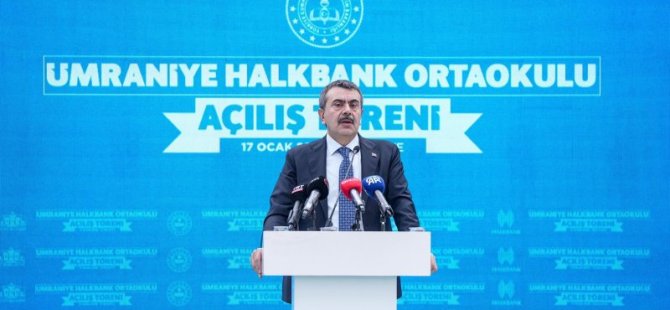 BAKAN YUSUF TEKİN KARNE GÜNÜ’NDE ÜMRANİYE’DE YENİ OKUL VE KÜTÜPHANENİN AÇILIŞINI YAPTI